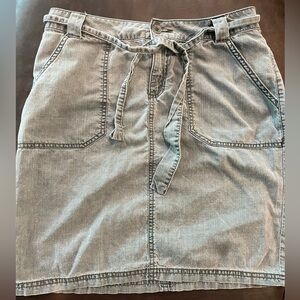 Gray Denim Skirt